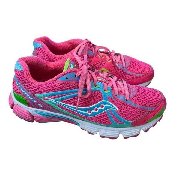 Saucony Ignition 5 Pink Mesh Lace Up Athletic Women's Running Sneakers Shoes 10 - Picture 2 of 7